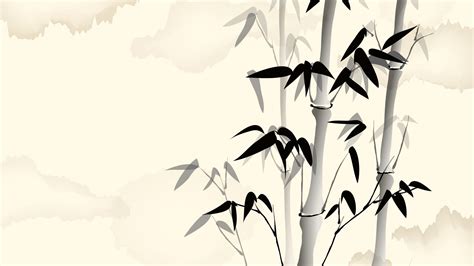 Wallpaper : Chinese Brush Painting, bamboo 1920x1080 - LastPolarNight ...