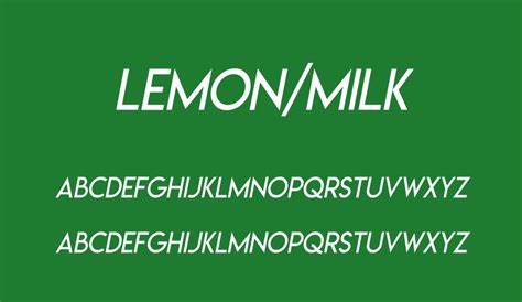 Lemon Milk Font Free Download