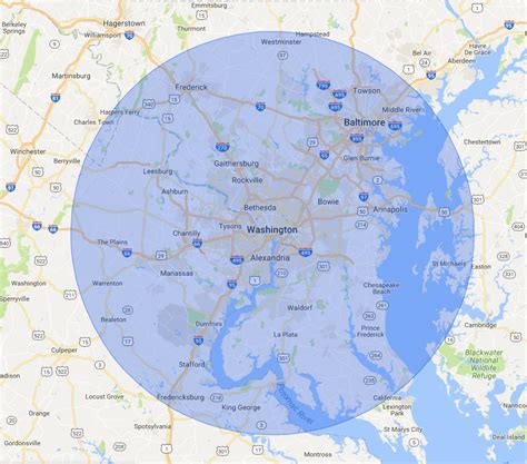 50 Mile Radius Map – Map Of The World