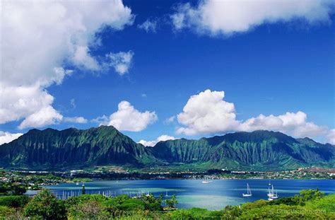 most pretty mountains in the world :) by kaneohe bay | Hawaii ...