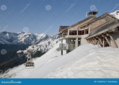 Ski Station on Mountainside Stock Photo - Image of exterior, facade: 11329372