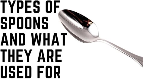 Types of spoons you should know of:(and what they are used for) - YouTube