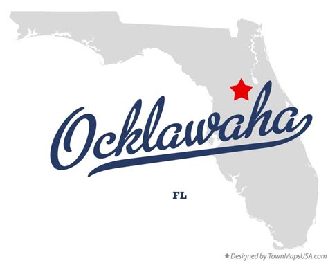 Map of Ocklawaha, FL, Florida