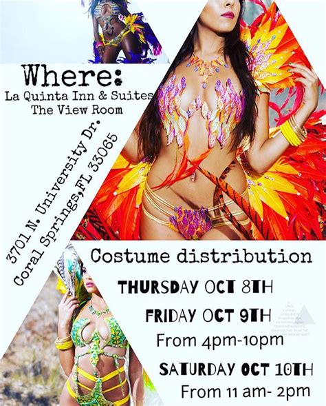 COSTUMES: Miami Carnival Costume Distribution Schedules