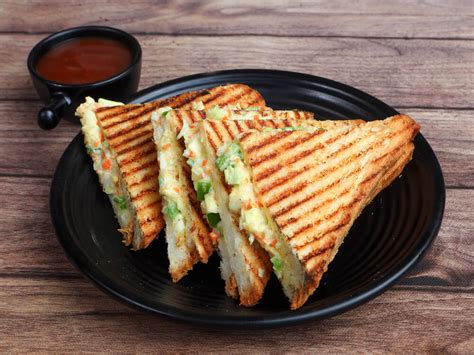 Veg Club Sandwich Recipe | Indian Style | Food14