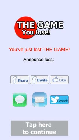 THE GAME - You lose! App for iPad - iPhone - Games