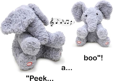 Toyland® 30cm Peekaboo Plush Soft Toy – Animated Singing Toy With Peekaboo Moving Ears – New ...