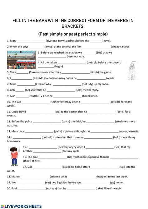 Past simple vs past perfect simple - Ficha interactiva English Grammar ...