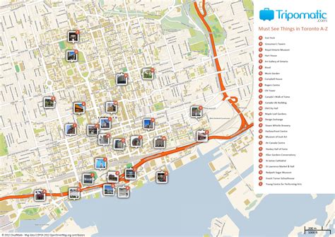 Toronto printable tourist map – Artofit