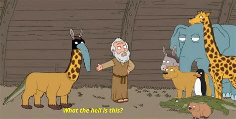 Family Guy Noah's Ark Animals What the Hell is this? Single panel template : r/MemeTemplatesOfficial