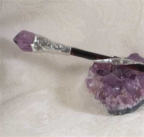 Amethyst Crystal Wand Wiccan Pagan Magic Wand Spiritual