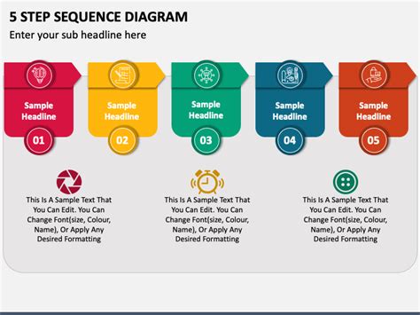 5 Step Sequence Diagram PowerPoint Presentation Slides - PPT Template