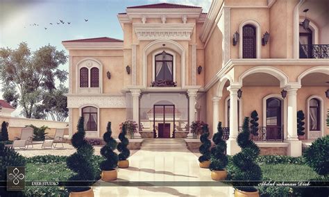 Villa Roman style on Behance | Roman house, House designs exterior, Modern exterior house designs