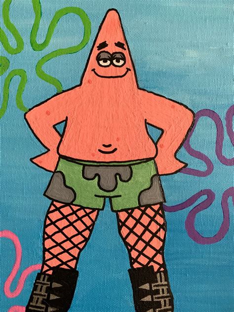 Patrick Star Painting | Etsy