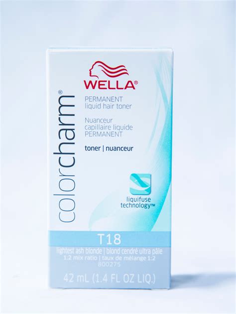 WELLA COLOR CHARM PERMANENT LIQUID TONER T18 LIGHTEST ASH BLONDE 42ml