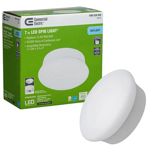 Have a question about Commercial Electric Spin Light 7 in. LED Flush Mount Ceiling Light 850 ...