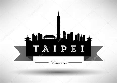 Taipei City Skyline Design — Stock Vector © kursatunsal #40315989