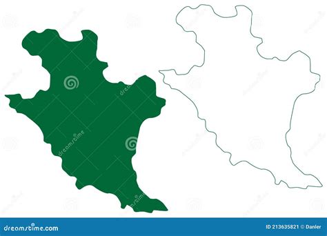 Bilaspur District Himachal Pradesh State, Republic Of India Map Vector ...