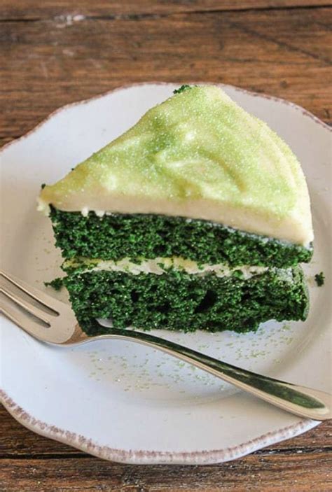 Green Velvet Cake with Baileys Cream Cheese Frosting