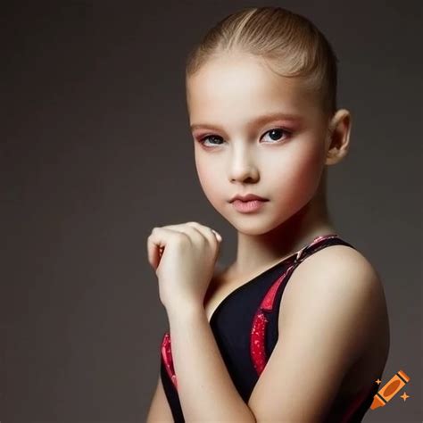 Russian child gymnast with incredible skills on Craiyon