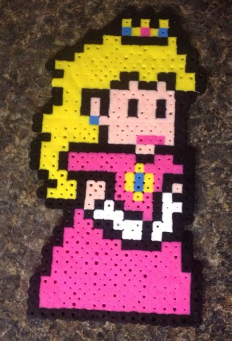 Princess Peach Crown Perler Beads Perler Bead Patterns Perler Crafts | Images and Photos finder