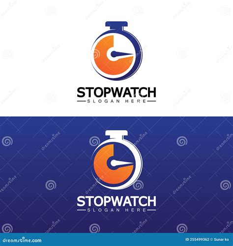 Stopwatch Timer Logo Design Vector Icon Symbol Illustration Template ...