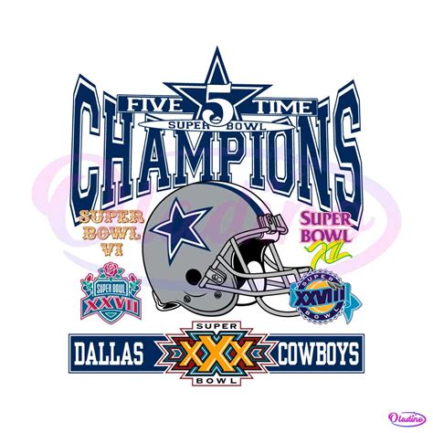 Vintage Dallas Cowboys Super Bowl SVG