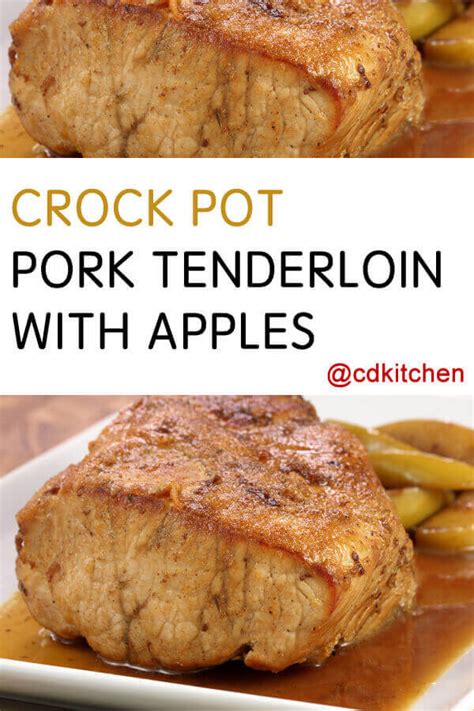 Crock Pot Pork Tenderloin with Apples Recipe from CDKitchen.com