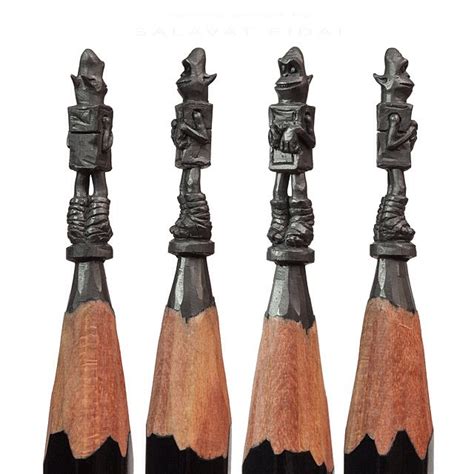 Miniature Pencil Lead Sculptures By Salavat Fidai