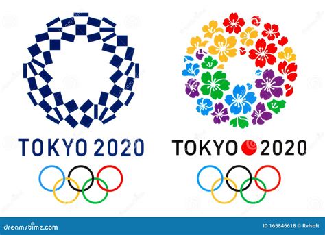 Official Logo of the 2020 Summer Olympic Games in Tokyo, and Logo of ...