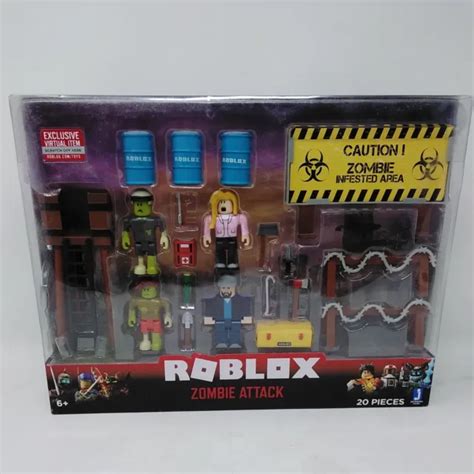 ROBLOX ZOMBIE ATTACK Playset 20 Pieces With Exclusive Virtual Code Zombie Rusher $18.99 - PicClick