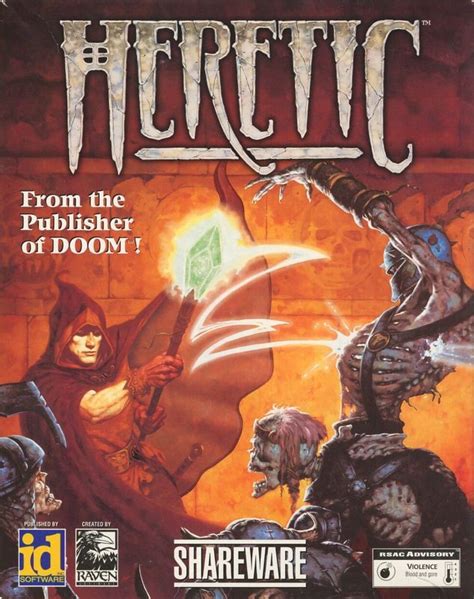 Heretic (1994) DOS box cover art - MobyGames