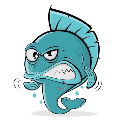 Angry fish cartoon stock vector. Illustration of teeth - 35986172