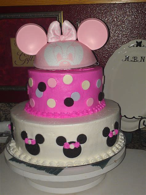 Minnie Mouse baby shower cake. | Baby shower cakes, Minnie mouse baby shower, Minnie baby shower