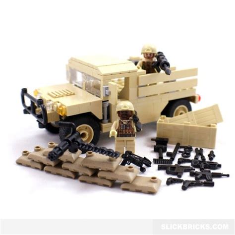 Humvee Army Pickup with Sandbags | Lego army, Lego custom minifigures, Lego military