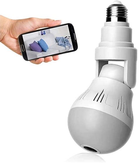 WiFi Flexible Light Bulb Camera 1080P HD Wireless 360 Degree Panoramic Infrared Night Vision ...