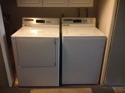 Commercial Maytag washer and dryer for sale.