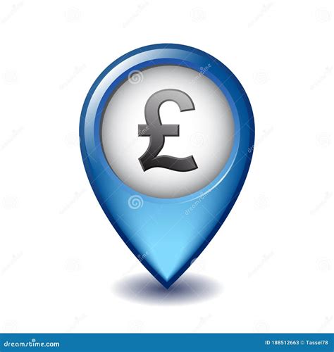 English Pound Symbol on Mapping Marker Vector Icon. Stock Vector - Illustration of financial ...