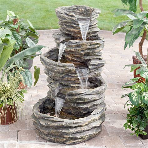 Alpine Five-Level Rock Waterfall Indoor/Outdoor Fountain - Walmart.com - Walmart.com