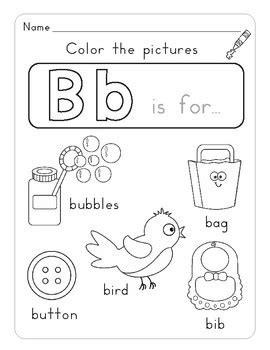 Letter Bb ... Letter of the Week Activity Worksheets by MaQ Tono