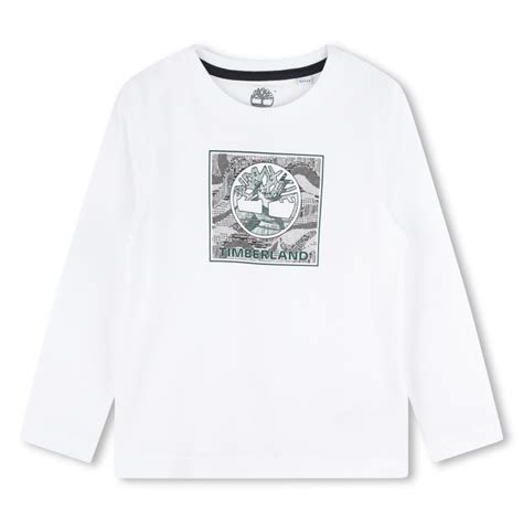 TIMBERLAND Logo and illustration T-shirt boy white - | Kids around