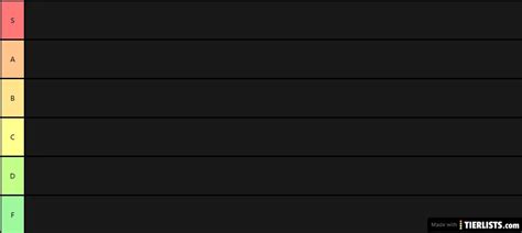 Blank Tier List - TierLists.com