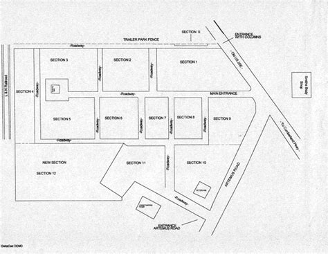 Map of Barbouville Cemetery - Knox County, Kentucky