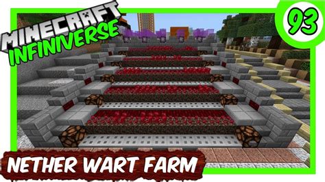 "Stair Step Nether Wart Farm" [93] Minecraft Bedrock Infiniverse - YouTube