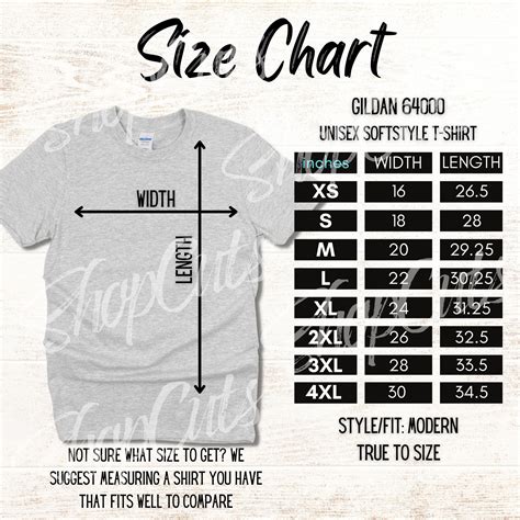 Gildan 64000 Unisex T-shirt Size Chart Inches/cm Digital | ubicaciondepersonas.cdmx.gob.mx