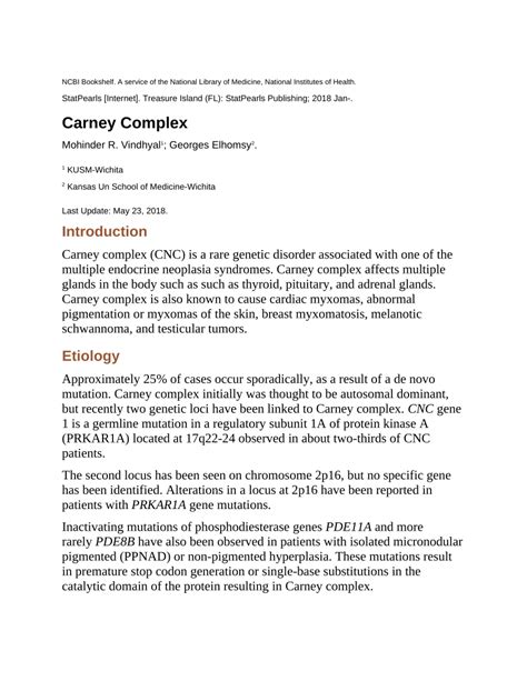 (PDF) Carney Complex