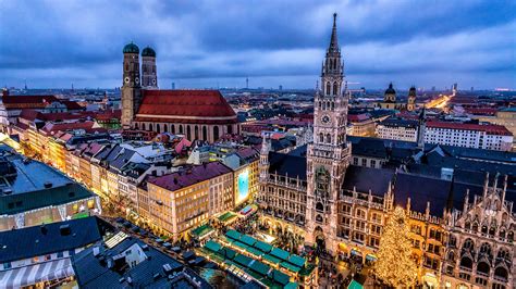 München, Deutschland, Stadt, Nacht, Gebäude, Lichter Hintergrundbilder ...