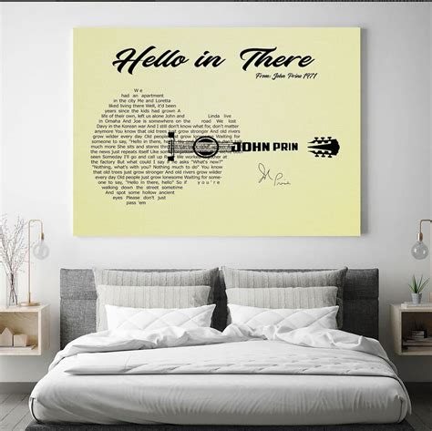 John Prine Hello In There Lyrics Poster Lyrics Print John | Etsy