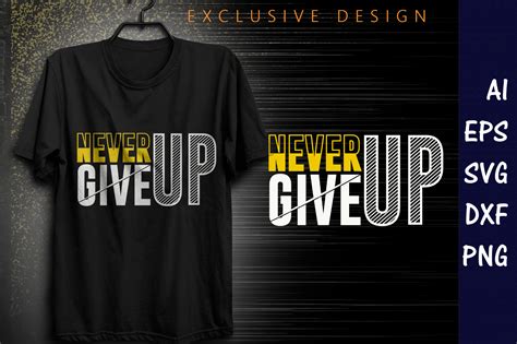 Never Give Up Logo Transparent Graphic by ashrafulisam64 · Creative Fabrica