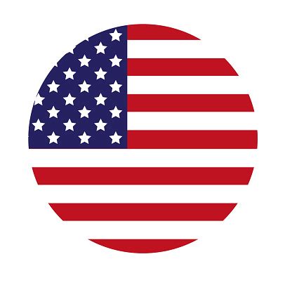 Usa Flag Round Icon Stock Photo - Download Image Now - iStock